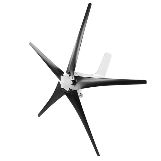 1600W molino de viento generador de 5 palas pequeñas turbinas de viento equipo de energía industrial(Negro 12V)