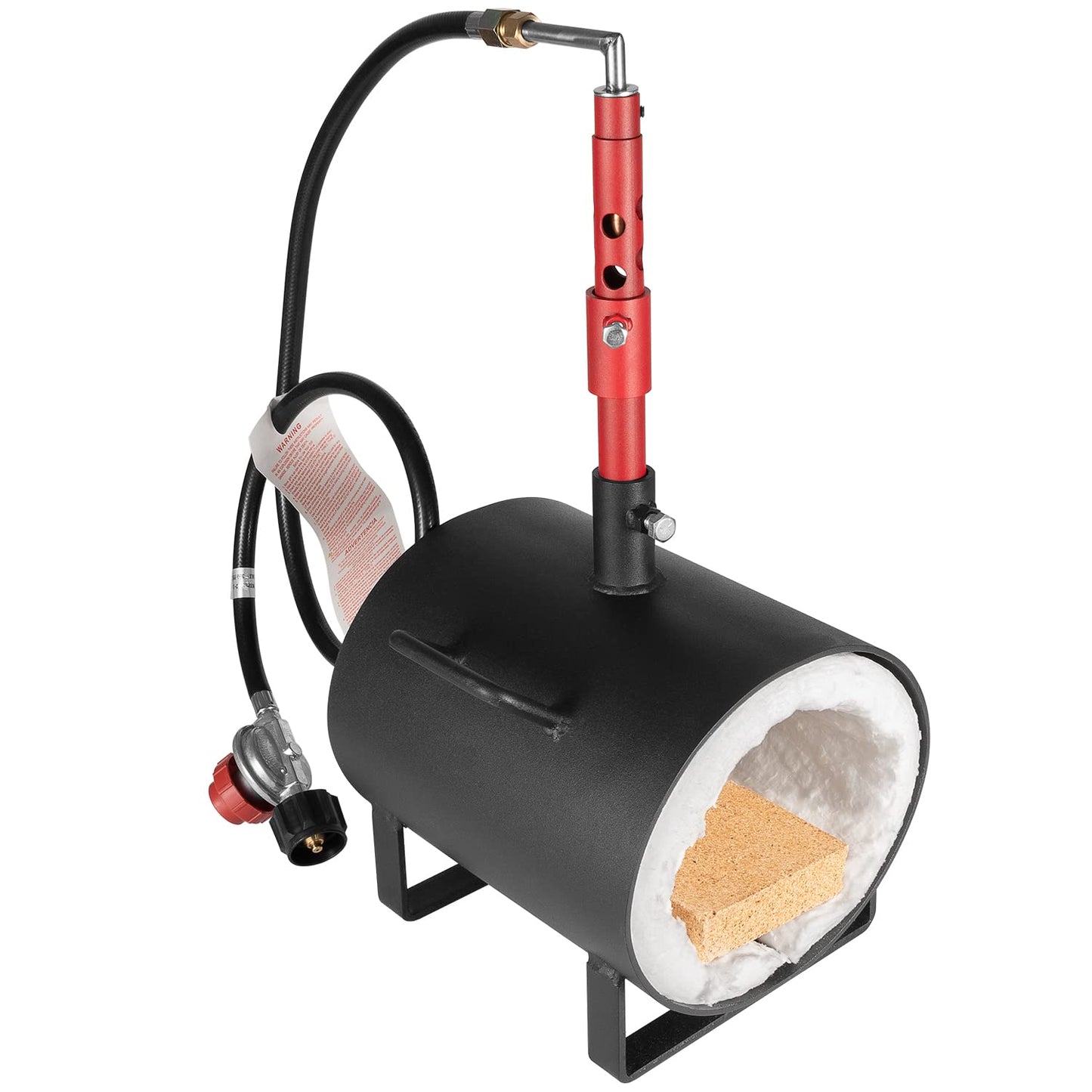 Forja de propano portátil de un solo quemador, forja de gas propano ovalada de gran capacidad, forja de herrería para herrero, cuchillos y herramientas