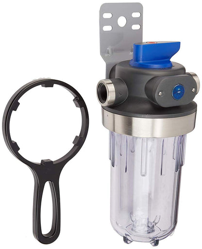 HD200-C - Filtro resistente de 1” de entrada y salida, equivalente a la carcasa del filtro de agua entera Culligan WH-HD200-C, color azul