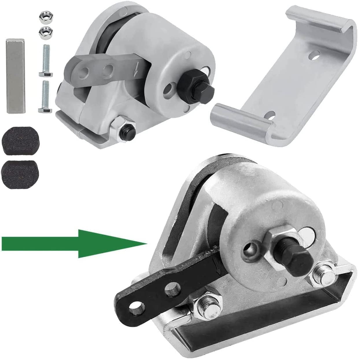 Pinza de freno Go Kart y pieza de disco compatible con Mancoo, Yerf- Dogg, Predatorr 212cc. Disco de orificio de 1 pulgada y pinza de freno mecánica, sistema de freno Go Kart