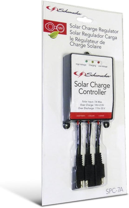 Schumacher SP-1500 - Cargador de batería solar / Mantenedor con controlador de carga solar de 15 W