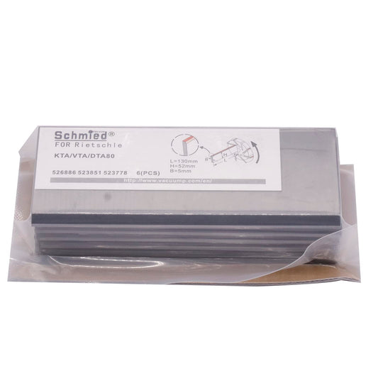 6 paletas de carbono 532778 compatibles con bomba Rietschle DTA 80, KTA 80/1, KTA 80/2, KTA 80/3, KTA 80/4 130-2.047-0.197 in