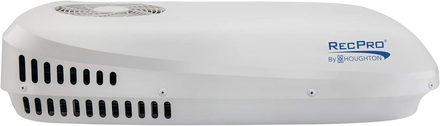 RecPro Aire acondicionado RV de bajo perfil 9.5K sin conductos | CA silenciosa | Solo refrigeración | Unidad de CA RV | Aire acondicionado para caravana (negro)