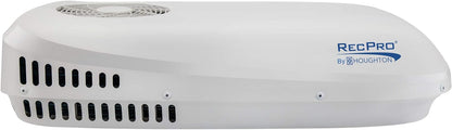 RecPro Aire acondicionado RV de bajo perfil 9.5K sin conductos | CA silenciosa | Solo refrigeración | Unidad de CA RV | Aire acondicionado para caravana (negro)