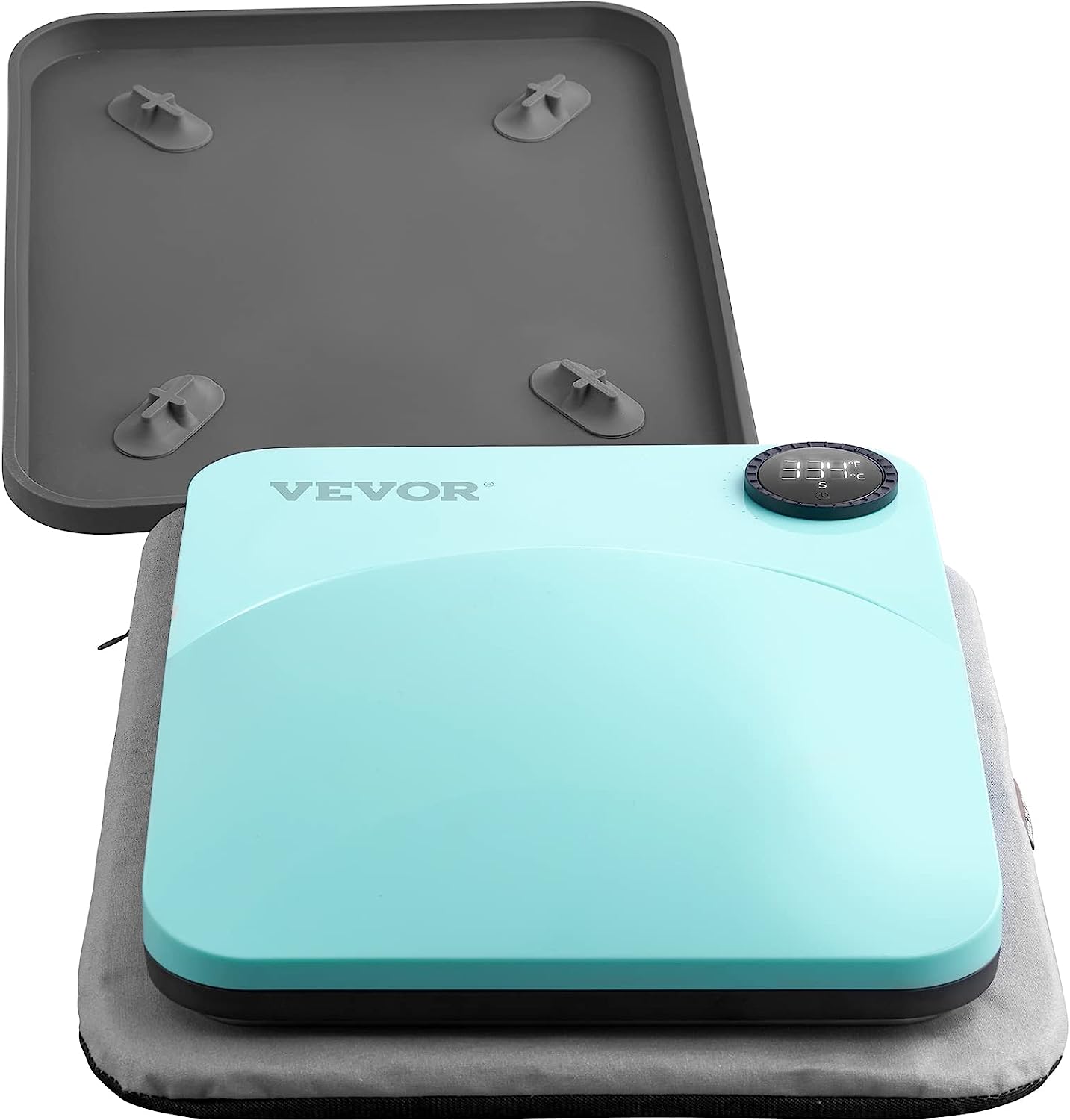 VEVOR Heat Press Machine,10x12inches Portable Shirt Printing Multifunctional Sublimation Transfer Heat Press Machine Teflon Coated, Easy Iron-on Press for T-Shirts/Pillows/Bags/HTV Vinyl Projects