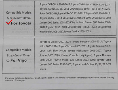 Toma de corriente USB dual para Toyota QC3.0, cargador de coche de carga rápida, adaptador USB para smartphone/iPad/PDA y más, salida máxima de 6.4 A (1.260 x 0.787 in)