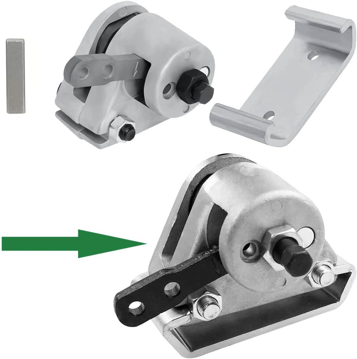 Pinza de freno Go Kart y pieza de disco compatible con Mancoo, Yerf- Dogg, Predatorr 212cc. Disco de orificio de 1 pulgada y pinza de freno mecánica, sistema de freno Go Kart