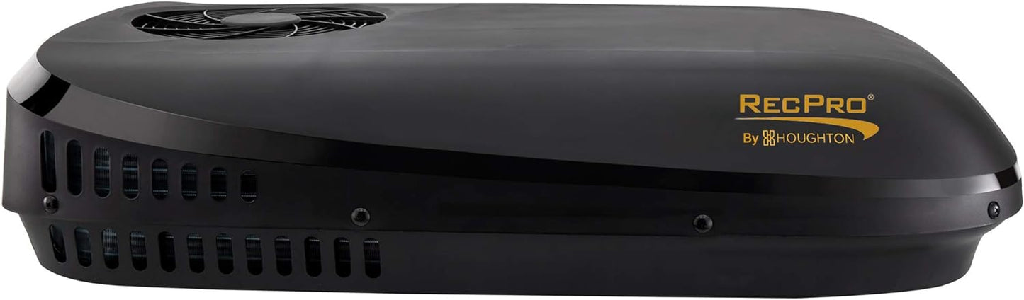 RecPro Aire acondicionado RV de bajo perfil 9.5K sin conductos | CA silenciosa | Solo refrigeración | Unidad de CA RV | Aire acondicionado para caravana (negro)