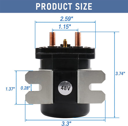 Solenoide de 36 V 4 terminales 20468G1 36 V Solenoide Interruptor de relé de repuesto para EZGO/Cushman/Textron Club Car DS Columbia Yamaha Electric para 1989 en adelante. Reemplaza 114-3611-020 586-117111 586-906