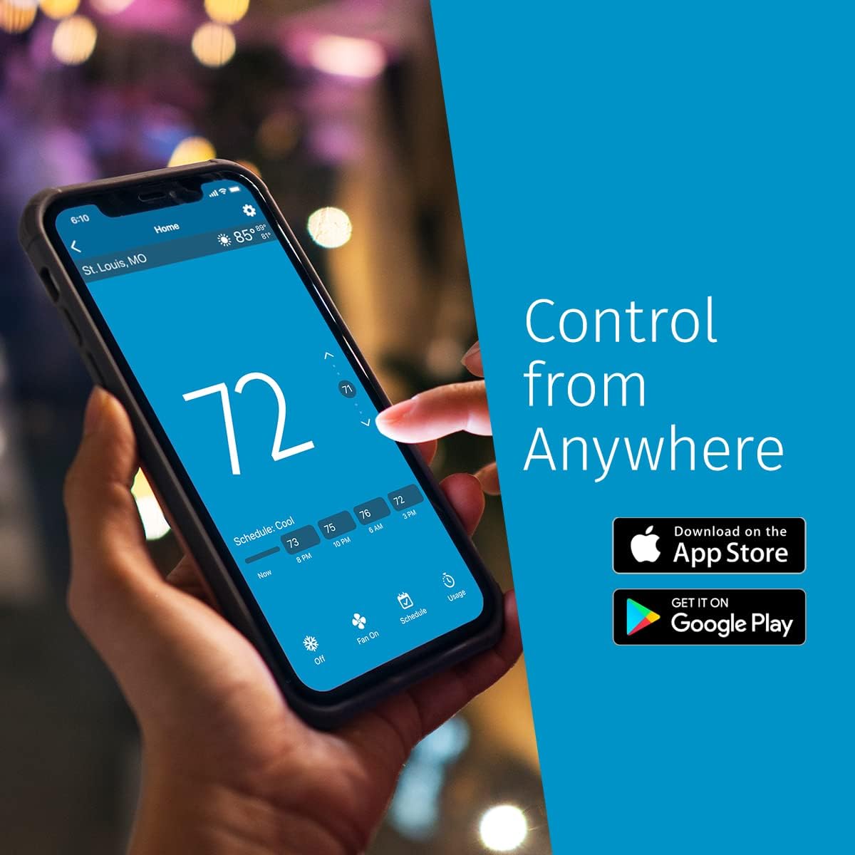 Emerson Sensi Touch Wi-Fi Termostato con pantalla tactil
