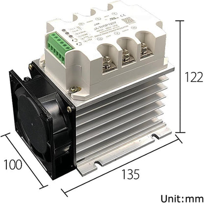 BBAUER Regulador de potencia regulador de voltaje de CA trifásico, tiristor, relé de estado sólido, atenuación 15A-200A, 1 unidad (color: solo módulo, tamaño: 200 A (50 KW))