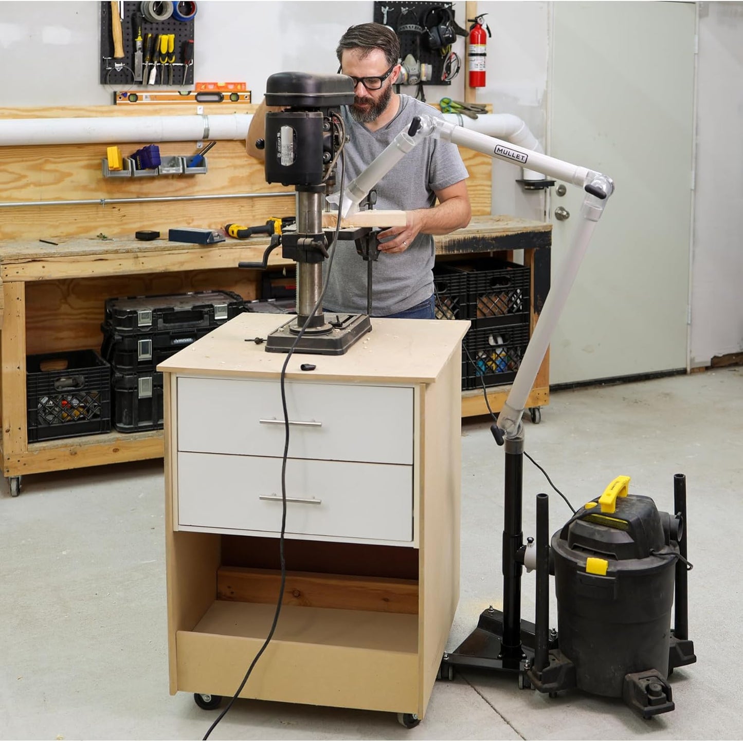 Mullet ThirdHand - Brazo de recogida de polvo (brazo de pluma + ciclón)