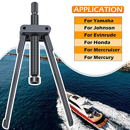 Yoursme Extractor de rodamiento inferior para Yamaha Johnston Evinrude Mercury Honda y Mercruiser