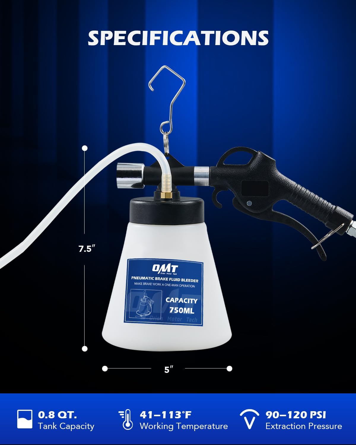 Orion Motor Tech Bomba de Líquido de Transmisión de 7.5 L, Kit de Recambio Manual ATF de 2 Galones, Bomba de Mano de Líquido de Transmisión, Bomba de Transferencia de Líquido de Transmisión