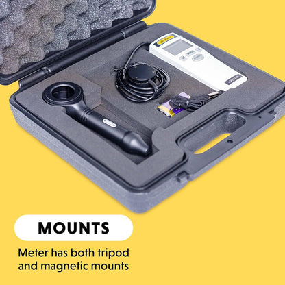 General Tools Medidor digital UVA/UVB | Mide la intensidad UV-A/B (280-400 nm) | Dos rangos, LCD retroiluminado, función de memoria | Monitoreo de seguridad y medio ambiente | El kit incluye trípode y montaje magnético