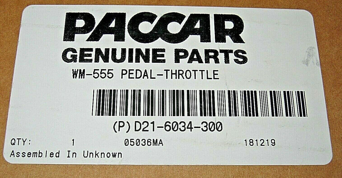 GENUINE PACCAR OEM WM-555 THROTTLE ACCELERATION PEDAL ASSEMBLY w/ FOOTPAD