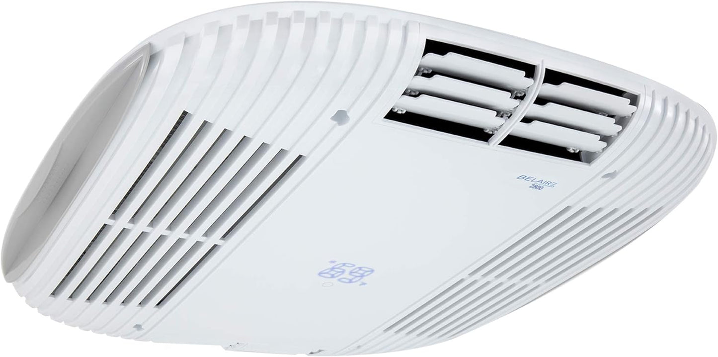 RecPro Aire acondicionado RV de bajo perfil 9.5K sin conductos | CA silenciosa | Solo refrigeración | Unidad de CA RV | Aire acondicionado para caravana (negro)