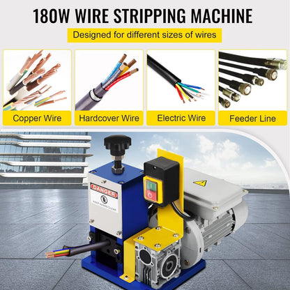 Happybuy Cable Wire Stripping Machine Máquina automática de pelado de alambre eléctrico Máquina de pelar portátil para reciclaje de chatarra de cobre