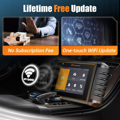 FOXWELL NT706 OBD2 - Escáner ABS SRS Airbag Scan herramienta - 2023 Elite Check Engine Code Reader Automotive Transmission Diagnostic Car Scanner para todos los coches [Actualización gratuita WiFi, monitor de batería]