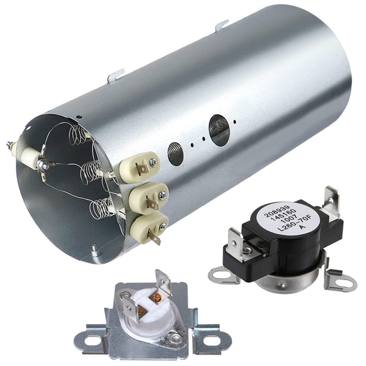 134792700 Elemento de calefacción para secadora, limitador térmico 137032600 y termostato 3204267 compatible con secadores Electrolux Frigidaire, repuesto PS2349309 AP4368653 AP4368739 PS2349395 y AP2131414214214
