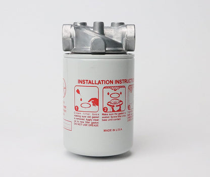 Chief Conjunto de filtros giratorios - Filtro hidráulico de 10 micrones - Conjunto de filtro hidráulico con derivación de 15 PSI 250 PSI, 25 GPM, puerto de entrada/salida NPTF de 3/4 pulgadas, rosca de 1 a 12, sin puerto indicador