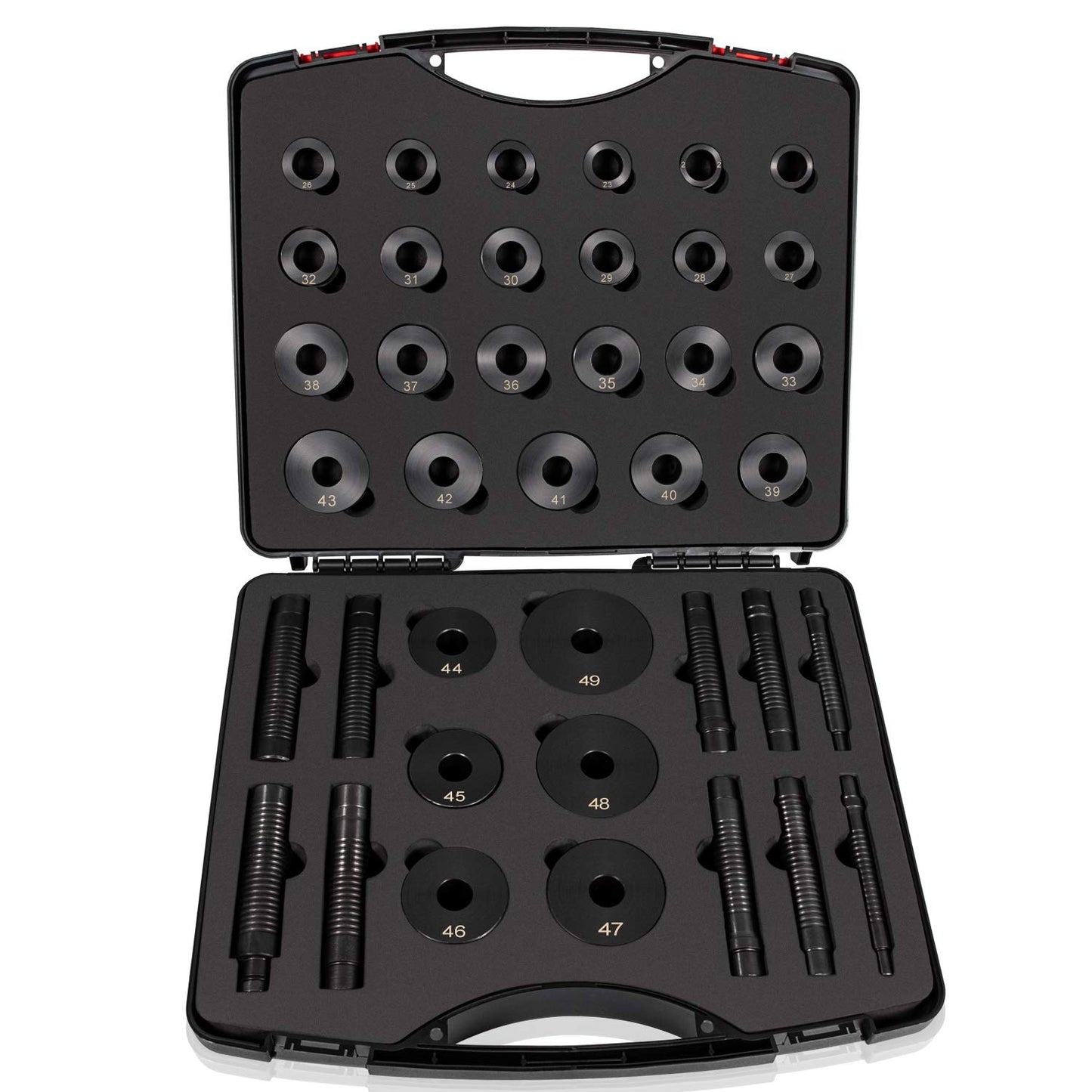 T-0220-39 Master Buje Driver Kit-39 Piezas Ajuste para Ford, Chrysler y GM Transmisiones Buje, conjunto de herramientas removedor de sello instalador