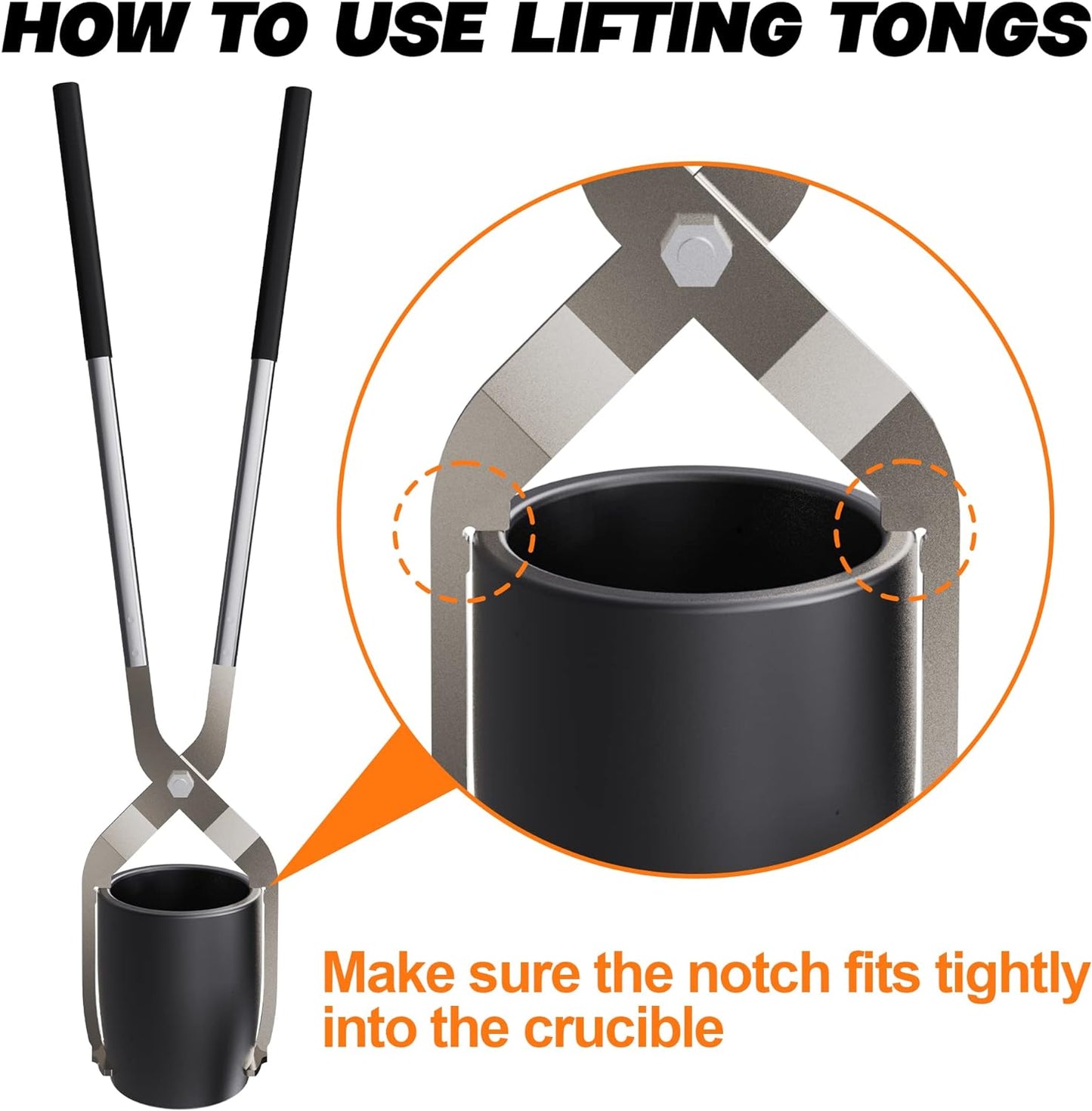 Nelyrho Kit de horno de fusión de propano de 44.1 lbs con dos pinzas de crisol, fundición de acero inoxidable completo, antorcha Klin de fundición de oro, plata, cobre, aluminio, reciclaje de metal a 2700 ℉