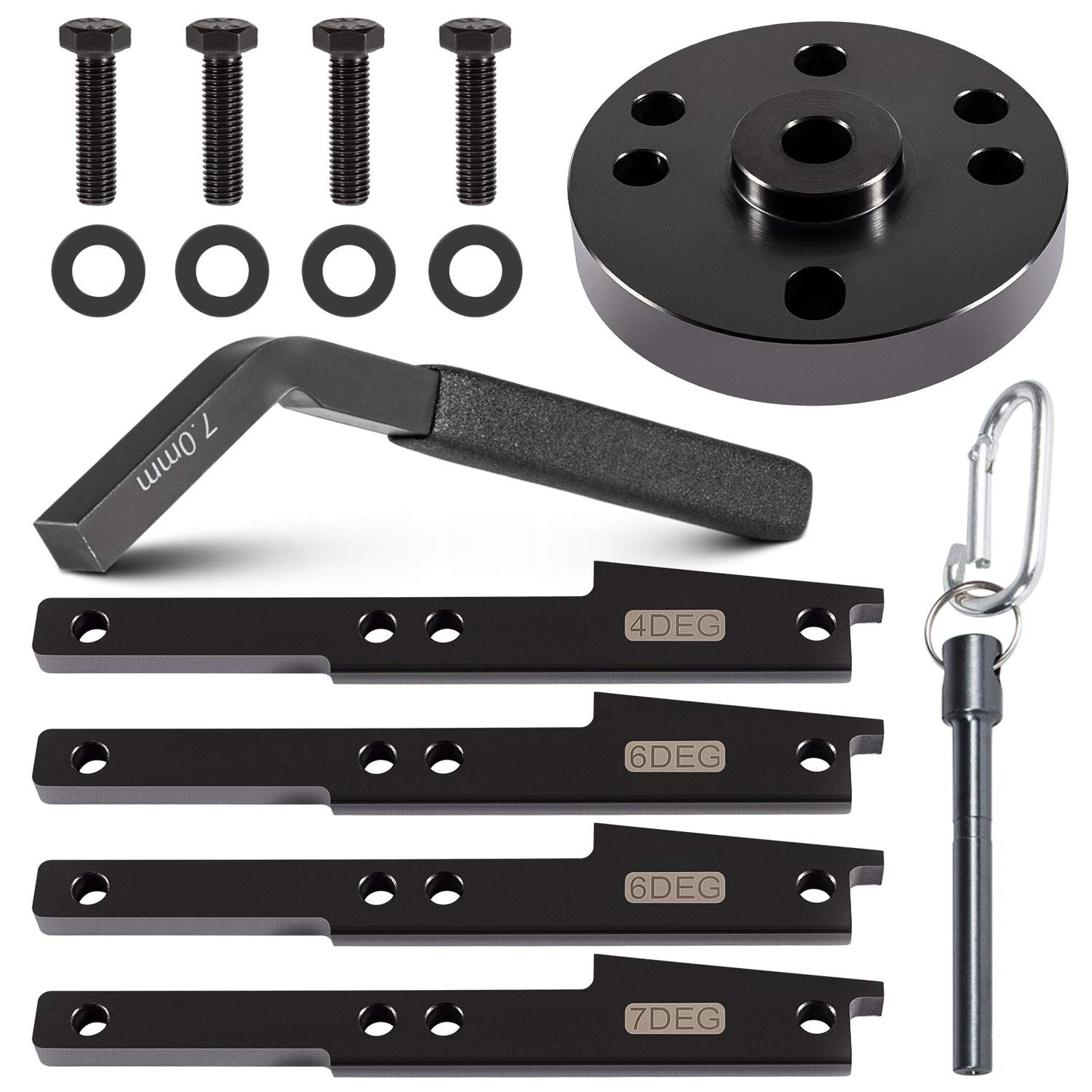 3163021 Kit de herramientas de sincronización de levas + 3163530 Herramienta de ajuste de freno de motor de 7 mm para motor Cummins ISX de acero resistente (15 piezas)