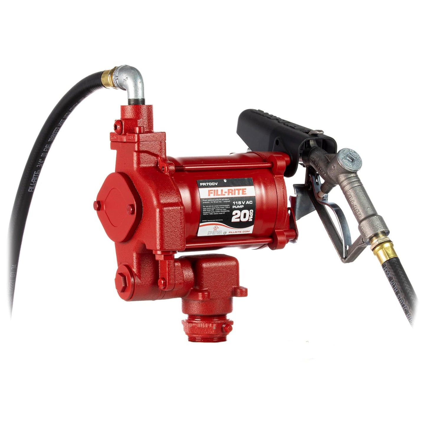 Fill-Rite FR701V Heavy Duty AC Transfer Pumps, 20 GPM, 115 VAC
