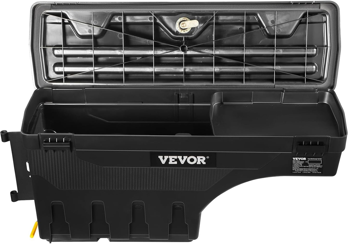 VEVOR Truck Bed Storage Box, Swing Case Fits Ford F-150 2015-2021, Passenger Side, Lockable Wheel Well Tool Box with Password Padlock, Waterproof and Durable ABS Tool Box