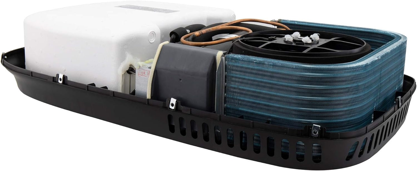 RecPro Aire acondicionado RV de bajo perfil 9.5K sin conductos | CA silenciosa | Solo refrigeración | Unidad de CA RV | Aire acondicionado para caravana (negro)