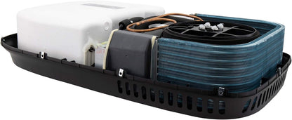 RecPro Aire acondicionado RV de bajo perfil 9.5K sin conductos | CA silenciosa | Solo refrigeración | Unidad de CA RV | Aire acondicionado para caravana (negro)