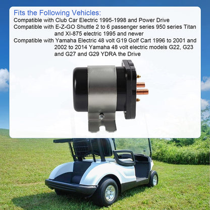 Solenoide de 36 V 4 terminales 20468G1 36 V Solenoide Interruptor de relé de repuesto para EZGO/Cushman/Textron Club Car DS Columbia Yamaha Electric para 1989 en adelante. Reemplaza 114-3611-020 586-117111 586-906