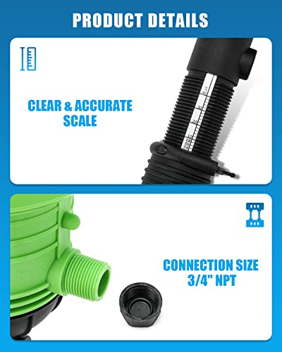 NEWTRY Inyector del fertilizante del 0.4%-4% para la bomba dosificadora accionada por agua ajustable de la irrigación por goteo 3/4" NPT