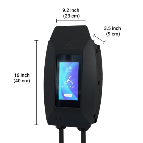 Grizzl-E Cargador Alpha Level 2 para vehículos eléctricos (EV) de hasta 40 amperios, estación de carga rápida para automóvil eléctrico para interiores y exteriores, enchufe NEMA 14-50, cable premium de 24 pies