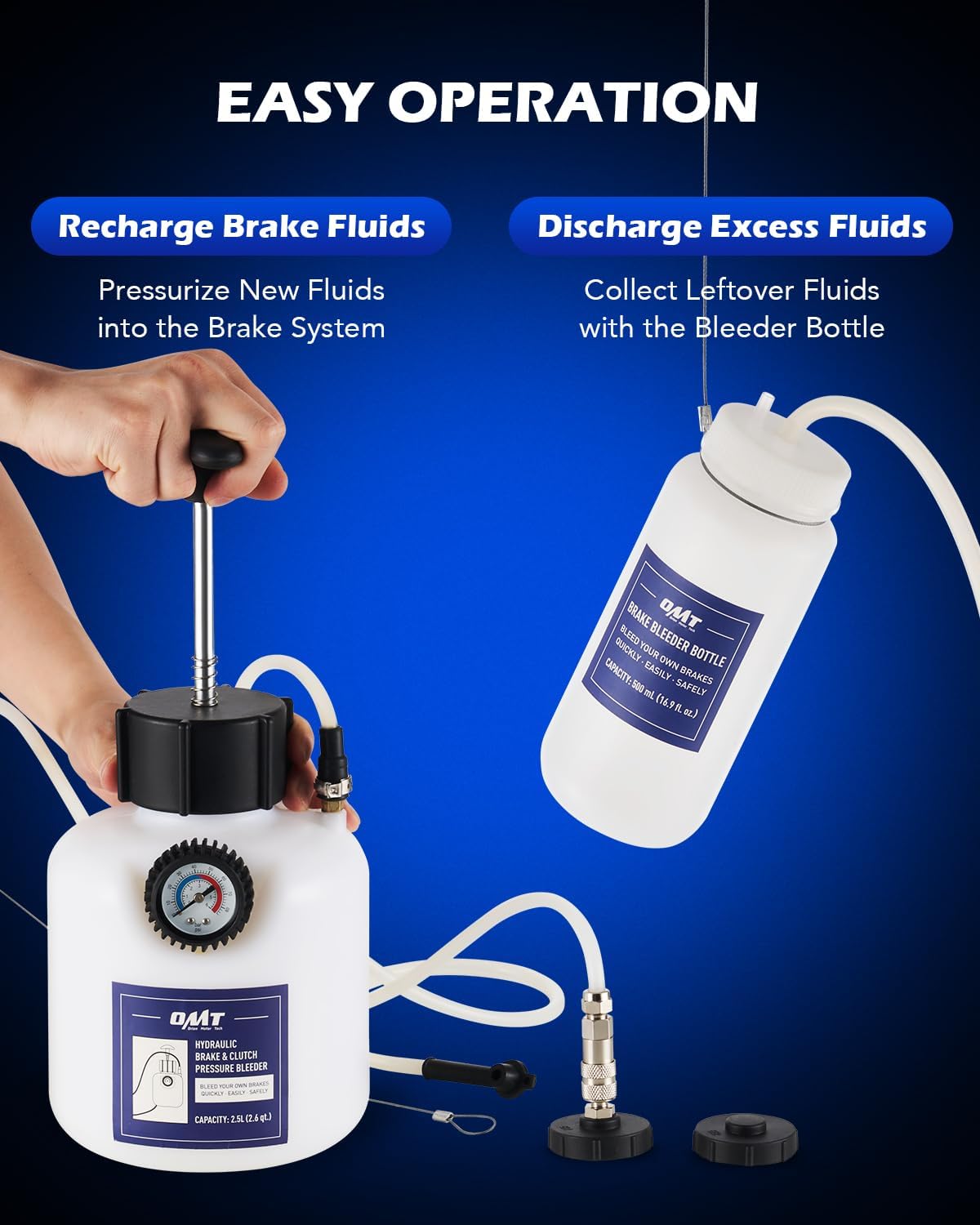 Orion Motor Tech Bomba de Líquido de Transmisión de 7.5 L, Kit de Recambio Manual ATF de 2 Galones, Bomba de Mano de Líquido de Transmisión, Bomba de Transferencia de Líquido de Transmisión