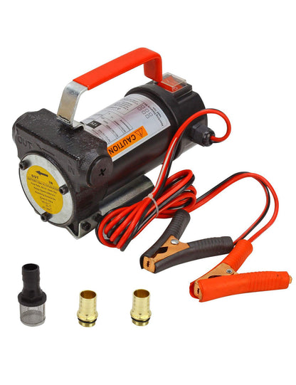 BLACKHORSE-RACING Bomba de transferencia de combustible eléctrica portátil de 12 V CC, aceite de queroseno diésel, motor de bomba de transferencia de combustible comercial