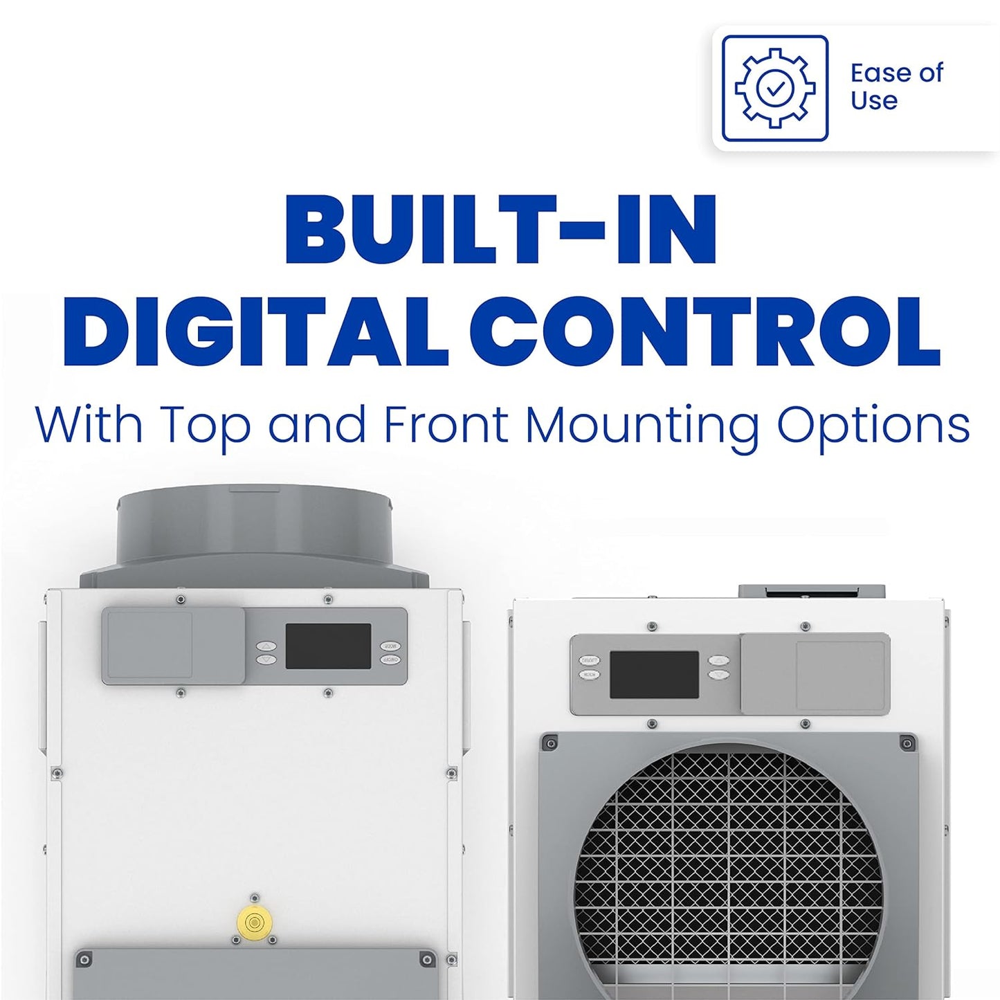 AprilAire E100 Pro - Deshumidificador para toda la casa de 100 pintas + AprilAire modelo 76 paquete de control de deshumidificador digital para todo el hogar, comercial hasta 5.500 sq. pies para sótano, espacio de arrastre