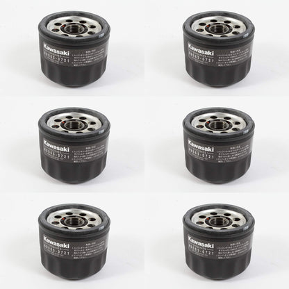 Kawasaki Paquete de 6 filtros de aceite originales 49065-0721 que sustituyen al fabricante 49065-7007