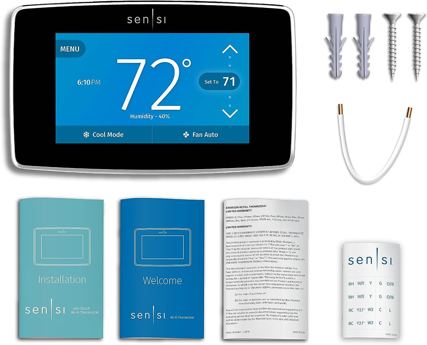 Emerson Sensi Touch Wi-Fi Termostato con pantalla tactil