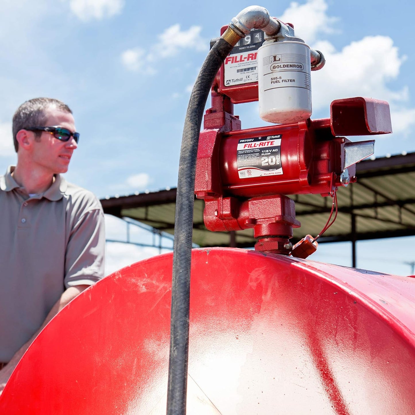 Fill-Rite FR701V Heavy Duty AC Transfer Pumps, 20 GPM, 115 VAC