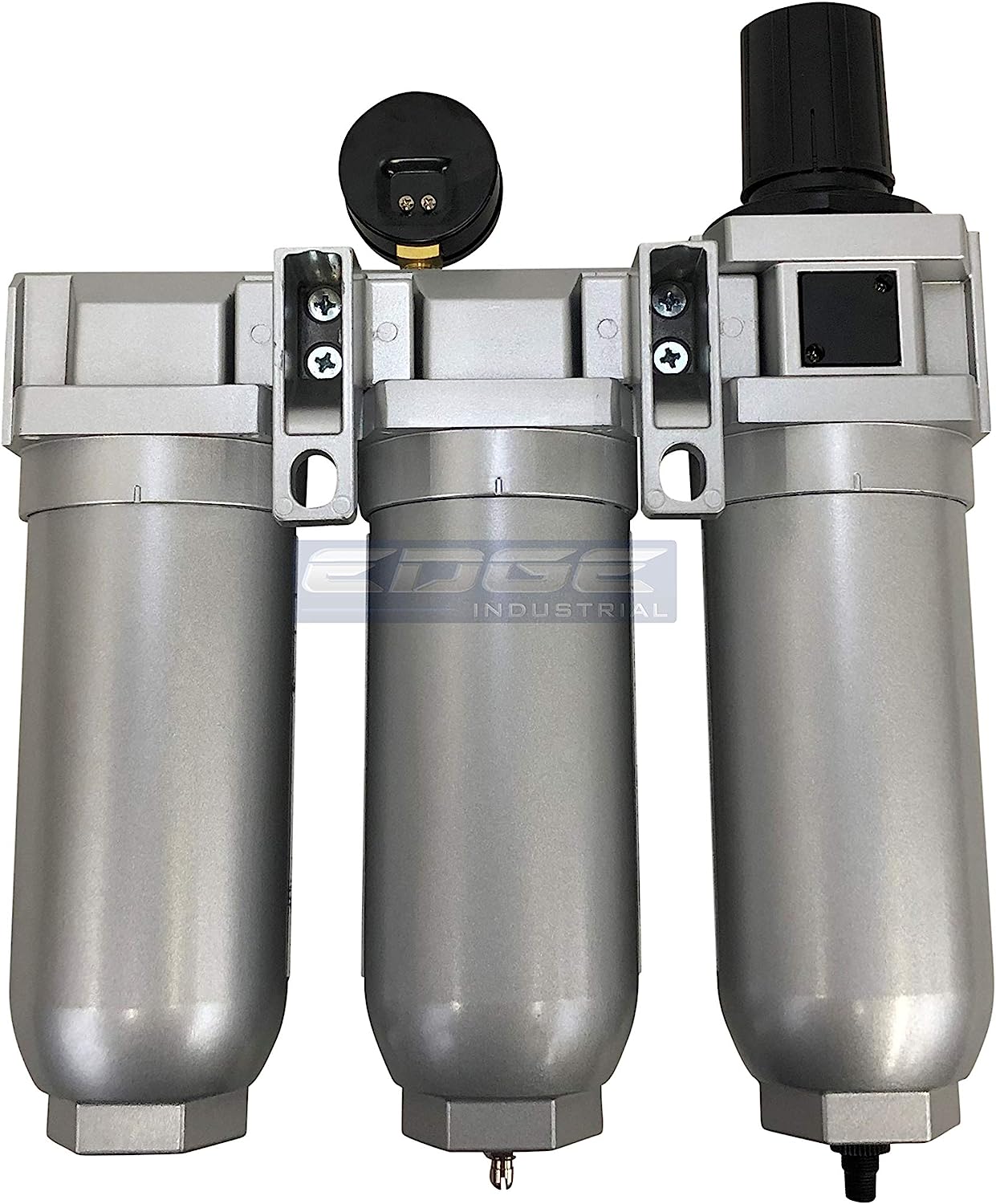 Sistema de filtración de aire de alto caudal muy resistente, filtro de partículas de 2 etapas más combinación de filtro de carbón para extracción de aceite (3/4" NPT, drenaje automático)