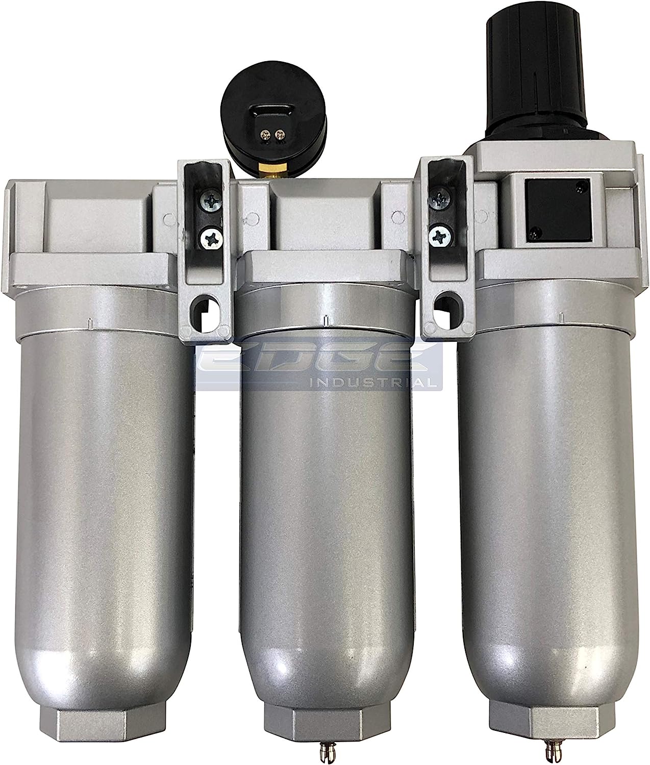 Sistema de filtración de aire de alto caudal muy resistente, filtro de partículas de 2 etapas más combinación de filtro de carbón para extracción de aceite (3/4" NPT, drenaje automático)