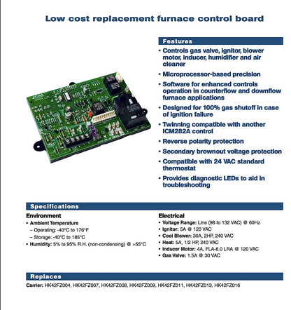 ICM Controls ICM282A repuesto OEM, portador HK42FZ - serie para 325878-751
