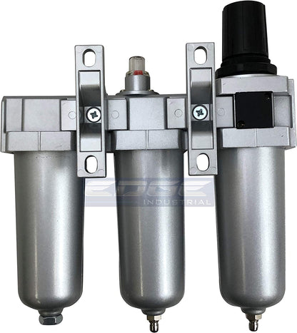 Sistema de secadora de grado industrial de 3 etapas, resistente para líneas de aire comprimido, cuencos de metal, ideal para aerosol de pintura y cortador de plasma (1/2 pulgada NPT, drenaje automático)