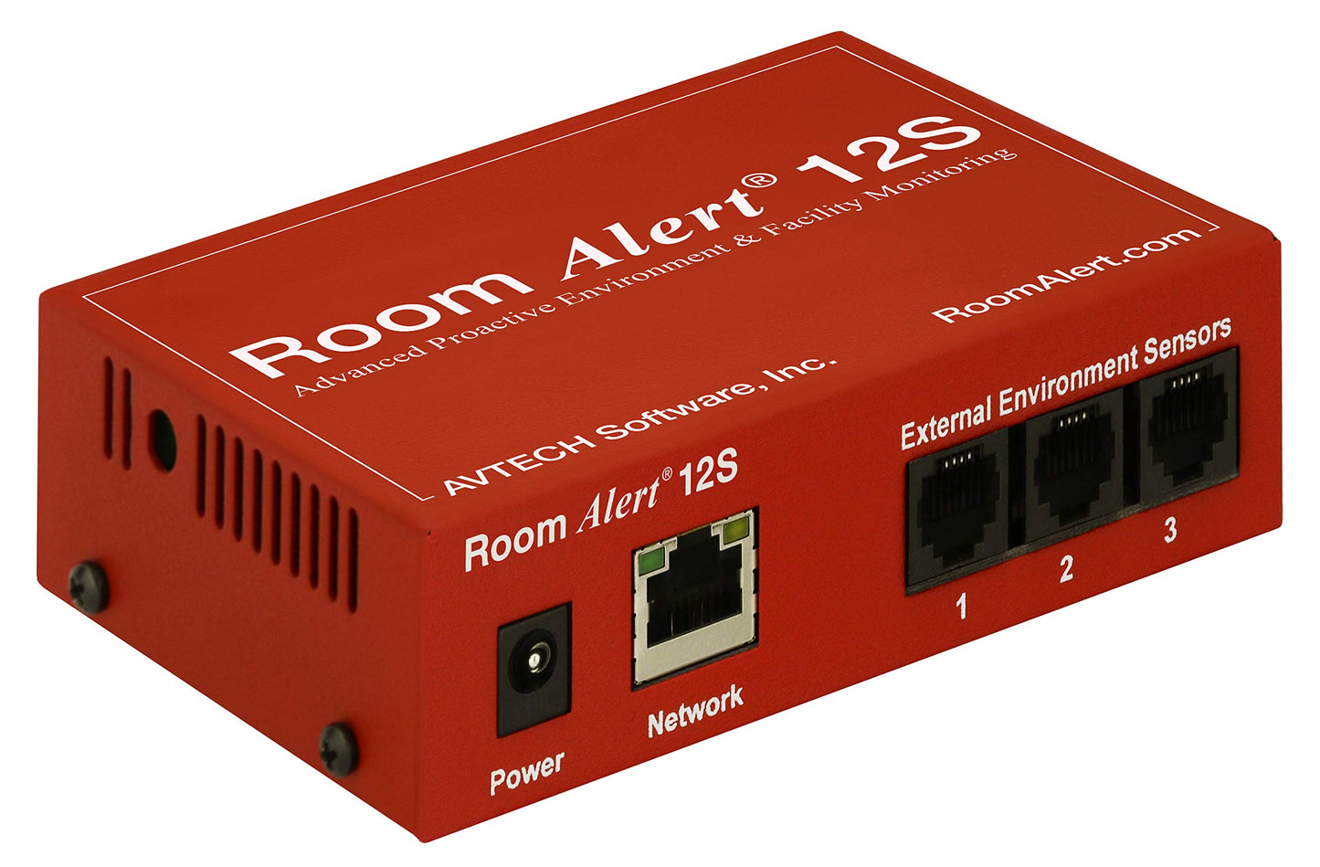 Room Alert Monitor de entorno proactivo avanzado 12S - Sensor de temperatura integrado, compatible con SSL/TLS, cifrado de 2048 bits, SNMP v3, 12 sensores, alertas e informes 24/7