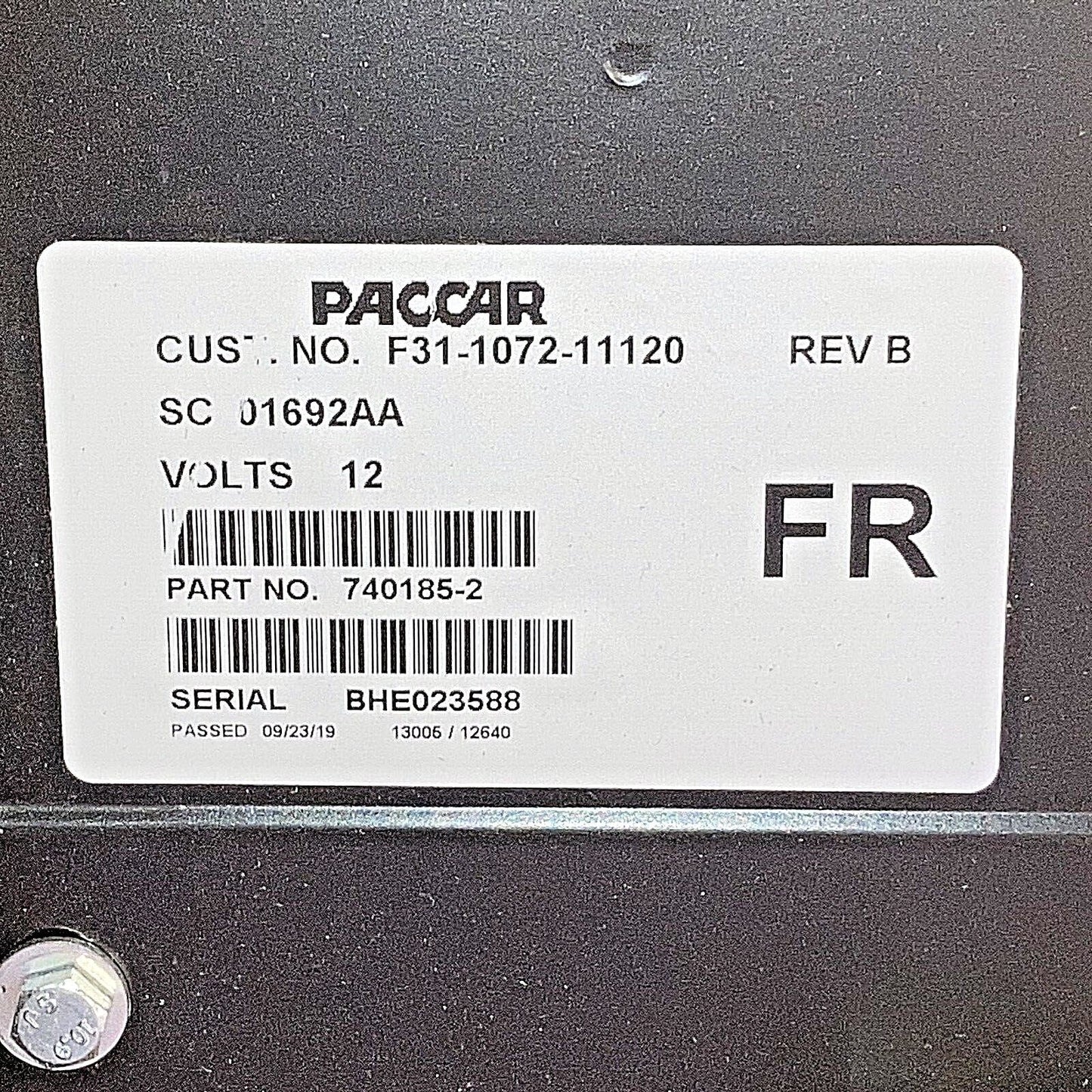 PACCAR OEM HEATING / AIR CONDITIONING HVAC CAB ASSEMBLY UNIT 12V ~ 740185-2