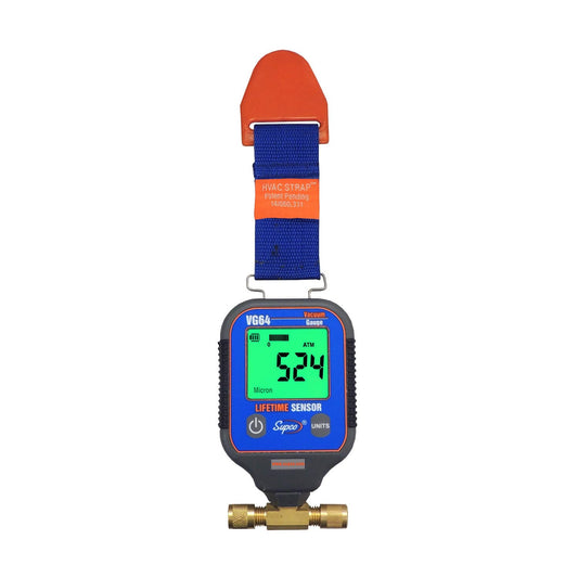 Supco VG64 Medidor de vacío digital, 0 a 12000 µ (0 a 1,600 Pa)