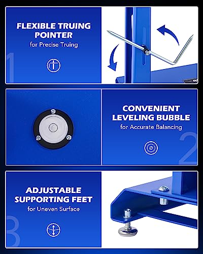 Orion Motor Tech Equilibrador de Ruedas de Motocicleta y Soporte de Alineación, Soporte de Equilibrador de Neumáticos para Rueda de Motocicleta con Puntero de Alineación Ajustable