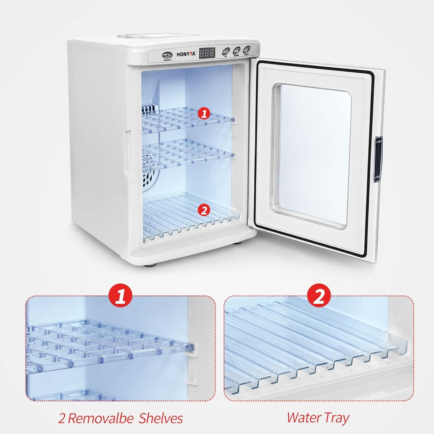 RYFT Incubadoras para incubar huevos, incubadora portátil de laboratorio científico de reptiles de 25 litros con calefacción y enfriamiento de 41.0 °F-140.0 °F, 12 V/110 V para reptiles pequeños (negro)